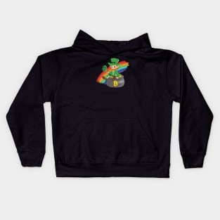 Lucky Bitcoin Patrick Day Kids Hoodie